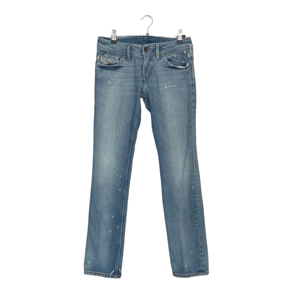 Diesel Y2K Light Wash Bleached Low Rise Straight Jeans 26